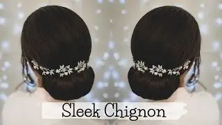 Sleek Chignon// Simple Elegant Bun Tutorial// Hepburn Bun//Smooth Bun//Bridal Hair Stylist