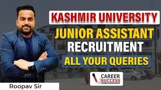 #Kashmir_University Recruitment||  Imp Video for all Aspirants || Junior Assistant Recruitment 2023