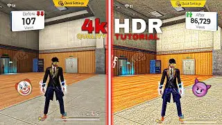 FREE FIRE 4k QUALITY TUTORIAL | FREE FIRE 4k HDR QUALITY TUTORIAL 🚀📈