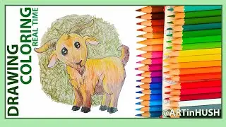 HOW TO DRAW A LITTLE GOAT| #DRAWING #COLORING FOR toddlers & kids | KIDs VIDEO #FARM #ANIMALS #GOAT