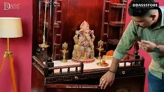 Wooden Home Temple & Puja Mandapam | DDASSMANDAP120 | Pooja Mandir Designs | DDASSSTORE.COM