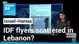 IDF leaflet warning Lebanese residents to evacuate is fake &bull; FRANCE 24 English