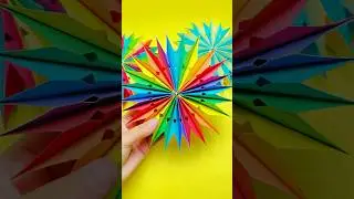 DIY Rainbow Paper Star 🌈 | Cricut Party Decor You&rsquo;ll Love! #cricut #diy #partydecor #handmade