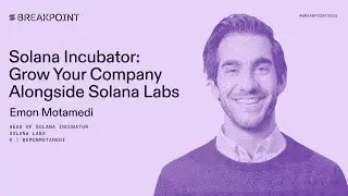 Breakpoint 2025: Инкубатор Solana: Развивайте свою компанию вместе с Solana Labs (Эмон Мотамеди)