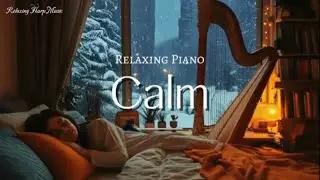 🎶Celestial Harp Melodies &ndash; Winter Night with Crackling Fire & Deep Sleep