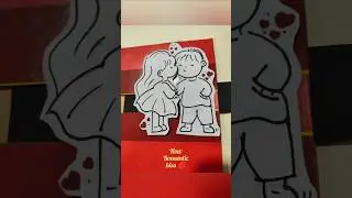 Cute valentine couple craft them 👩&zwj;❤️&zwj;👨 Cute love craft💋#shorts #ytshorts#love art #couple