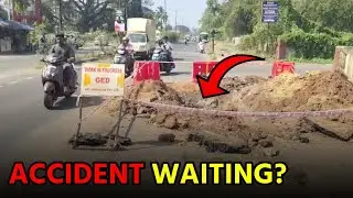 Accident-Prone Margao Station Road Dug Up as Xmas Crowds Arrive || GOA365 TV