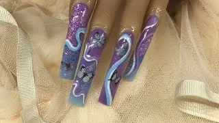 Acrylic Nail Tutorial Using CJP Acrylic 💅🏻Ombr&eacute; Tutorial & Trending Line Nail Art