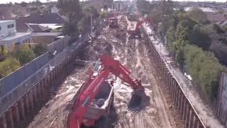 Overview of Level Crossing Removal Works at Ormond, McKinnon and Bentleigh