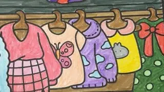Cozy Wardrobe Coloring 🎀 | Relaxing Coloring Video
