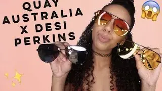 QUAY AUSTRALIA X DESI PERKINS SUNNIES REVIEW & UNBOXING | ALAZIA LOGAN