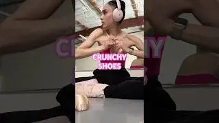 CRUNCHY SHOES #ballerina#ballet#crunch#asmr#pointeshoes#dancer#freedoflondon#pink#new#balletcore