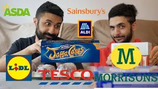 GENERIC VS BRANDED: JAFFA CAKES -LIDL, ASDA, SAINSBURYS, TESCO, ALDI, MORRISONS - MUKBANG COMPARISON