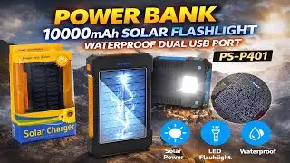 Outdoor enthusiasts must have this 10000mAh Solar Flashlight Waterproof Dual USB Port Power Bank ...