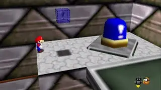 Super Mario 64 - Blue Switch (Vanish Cap) Location - + Secret Star - Mario 3D All Stars (Switch)