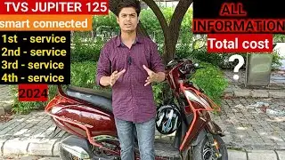 TVs Jupiter 125 service All Information 😃 first service cost 😱 #service #scooty
