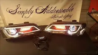 2008 - 2009 pontiac g8 / holden commodore ve custom rgbw with hex halo machter headlights