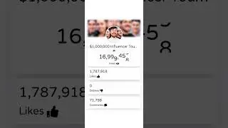 (MrBeast) $1,000,000 Influencer Tournament! Hits 17 Million views ! #shorts