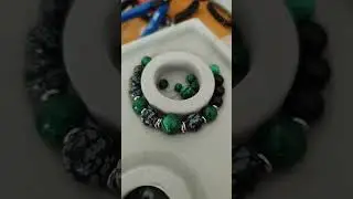 Работа над заказом Варианты браслетов @Elinda.Jewellery #diyschmuck #jewellery #малахит #armband