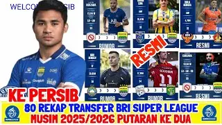 RESMI - BURSA TRANSFER PUTARAN KE2 BRI SUPER LEAGUE - ASNAWI MERAPAT KE PERSIB - PERSIJA DATANGKAN