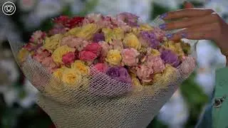Букет из 51 кустовой розы