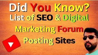 🔥 Top SEO Forum Posting Sites 🔥 Digital Marketing Forum Posting Sites 🔥 Vinod Patel Digital
