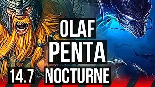 OLAF vs NOCTURNE (TOP) | Penta, 76% winrate, 16/4/11, Godlike | KR Master | 14.7