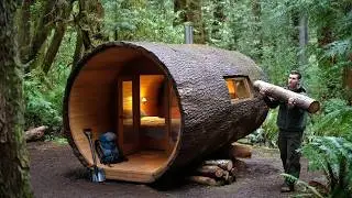 Building a Survival Shelter From Scratch in Deep Forest