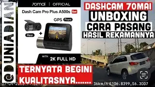 Pasang Dascam 70mai Pro Plus A500s Depan Belakang di Honda Brio