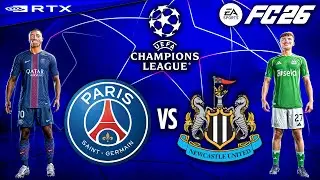 FC 26 - PSG vs. Newcastle United Ft. Dembele, | UEFA Champions League 25/26 | [4K60]