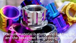 colored titanium hexagonal flange motor nut