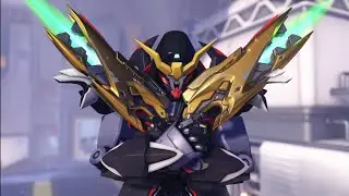 NEW! Deathscythe Reaper skin Gameplay (Golden Gun) - Overwatch 2 Gundam Collab