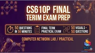CS610P Computer Networks Labs | Final Term Exam Prep. | 50 Questions in Just 50 Minutes | 50 Visuals