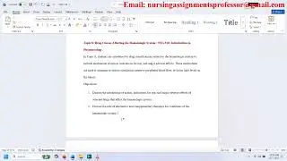Topic 8: Drug Classes Affecting the Hematologic System / NSG 318: Introduction to Pharmacology.