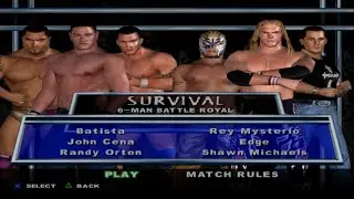 WWE SmackDown! HCTP - Batista,JohnCena,RandyOrton,ReyMysterio,Edge,ShawnMichaels (SURVIVAL)