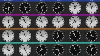 Time Zones (Invert Colors) + Sound Effects (Analog Clocks) | December 22, 2022