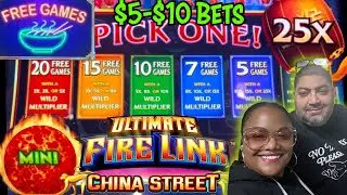 Ultimate Fire Link &mdash; ставки по $5 и $10 на China Street #ufl #слот #казино