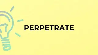 What is the meaning of the word PERPETRATE?