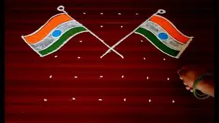 Independence day rangoli|tricolor rangoli|flag rangoli |Beautiful rangoli|Rangoli kolangal