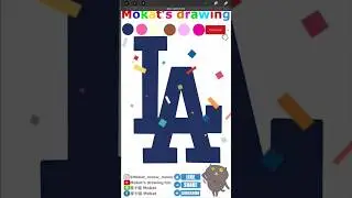 Drawing easy LA Dodgers logo #drawing #painting #anime #shorts #cartoon #mlb #baseball #dodgers #画画
