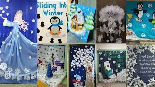 Preschool Curriculum & Bulletin board ideas | Winter bulletin board decoration ideas |winter season