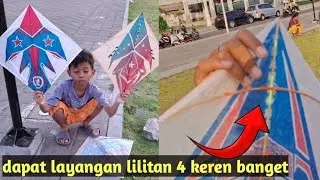 LAYANGAN SUPER 4 LILITAN ASLI KEREN BANGET || KITE || FLYING KITE 