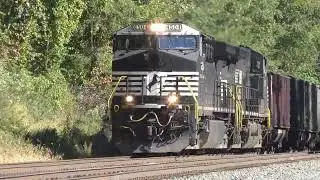 Westbound NS Train Engines 4505 & 4370 On Pgh Main Line CP Rade Norfolk Southern Railroad #trains