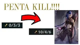 I went 0/3 on Jinx until I got my first PENTA KILL!!