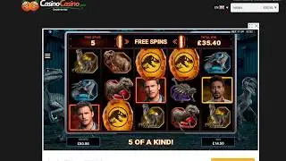 Jurassic world Slot - Bonus Walkthorugh - Big Win