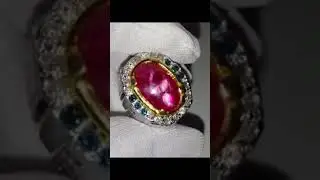 NATURAL RUBY BURMA GOLD DIAMOND NO HEAT UNTREATED UNHEAT NO TREATMENT