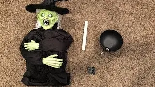Instructional setup of Sitting Scare Witch