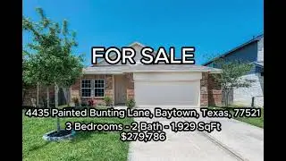For Sale 4435 Painted Bunting Lane, Baytown, Texas, 77521