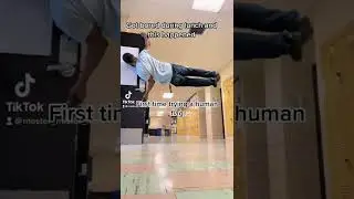 My First Human Flag on a Door Frame