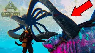 MI MEGALODON MUTANTE CAE ATRAPADO POR UN CALAMAR GIGANTE! Tiburón dinosaurio ARK Isla Perdida